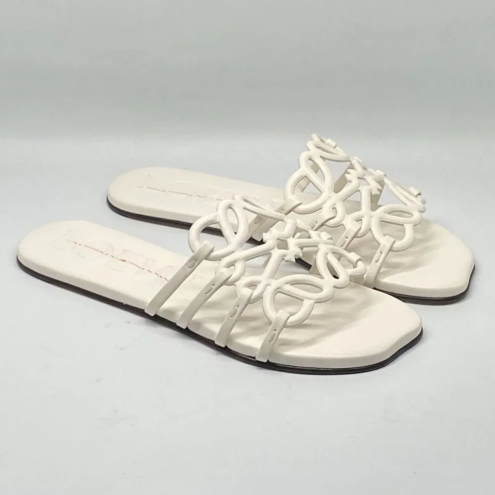 Loewe Petal Anagram slide in soft calfskin size 37